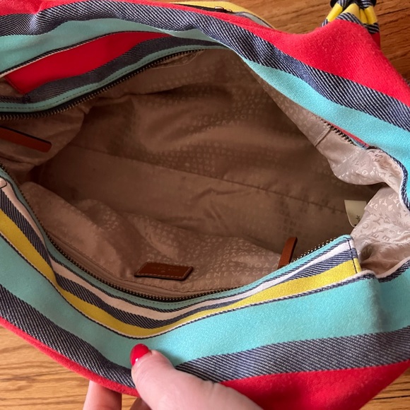 kate spade Key West multicolored striped shoulder bag satchel - Picture 9 of 11